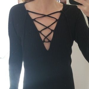 Black long sleeve dress